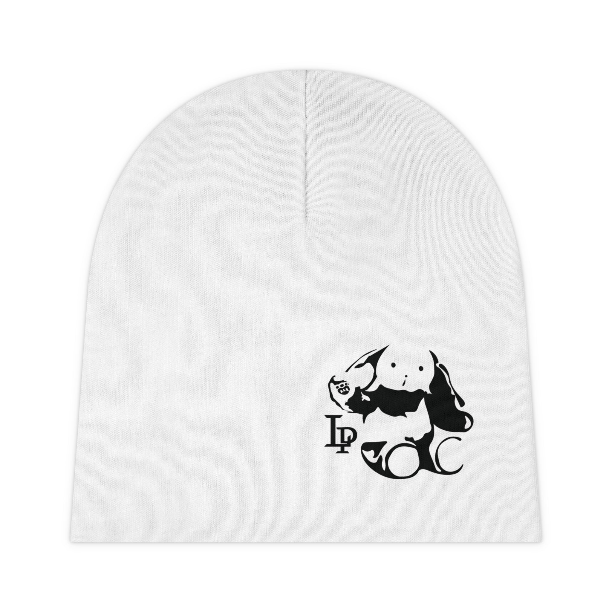 LOGO BEANIE — Cute Black Bunny  Logo Knit Hat